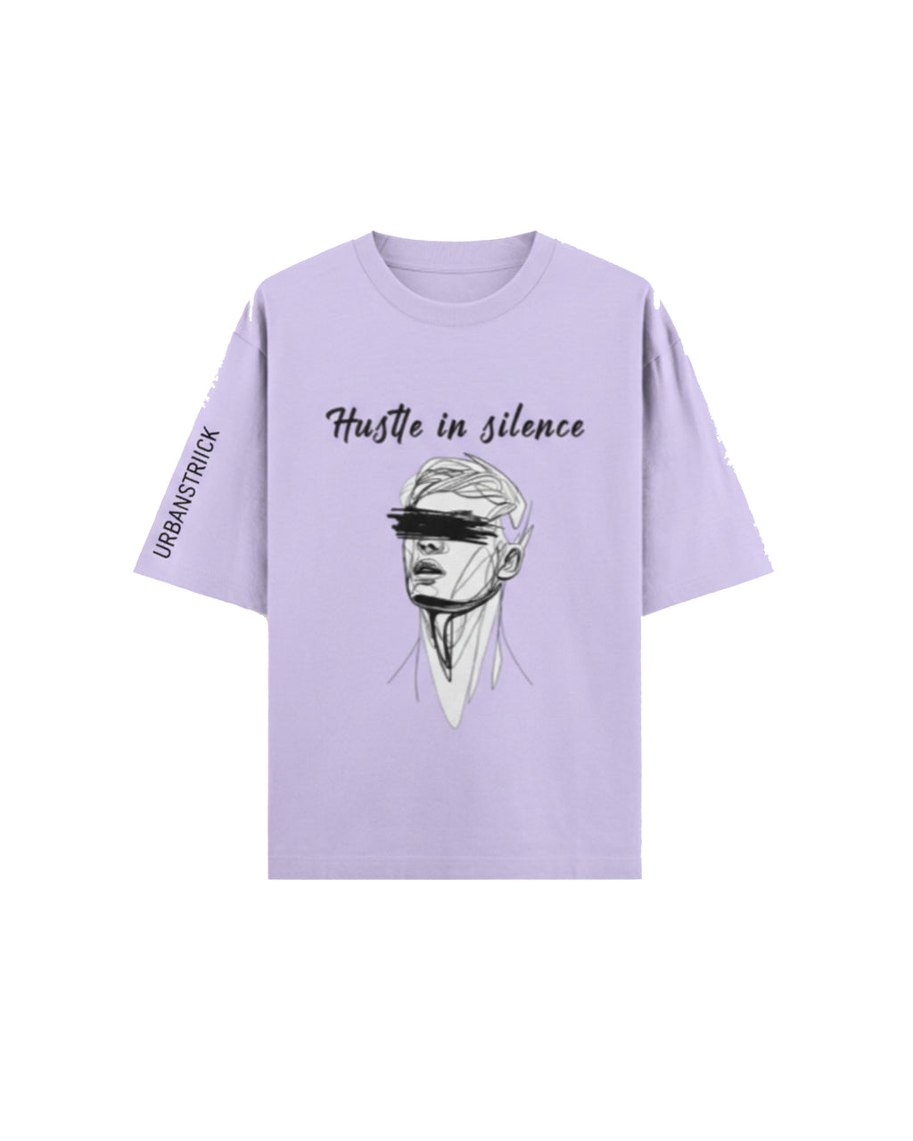 Hustle in Silence Cotton T-Shirt – Motivational Oversized Streetwear Graphic Tee for Men & Women