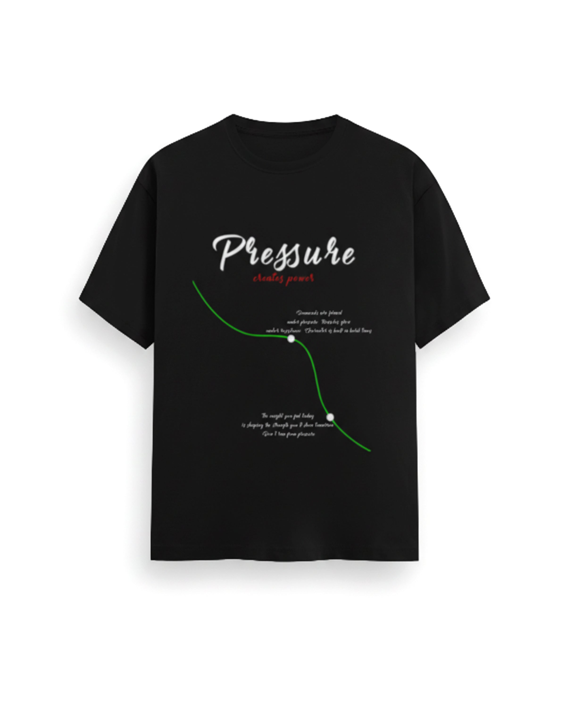 Pressure Graph Quote Cotton T-Shirt