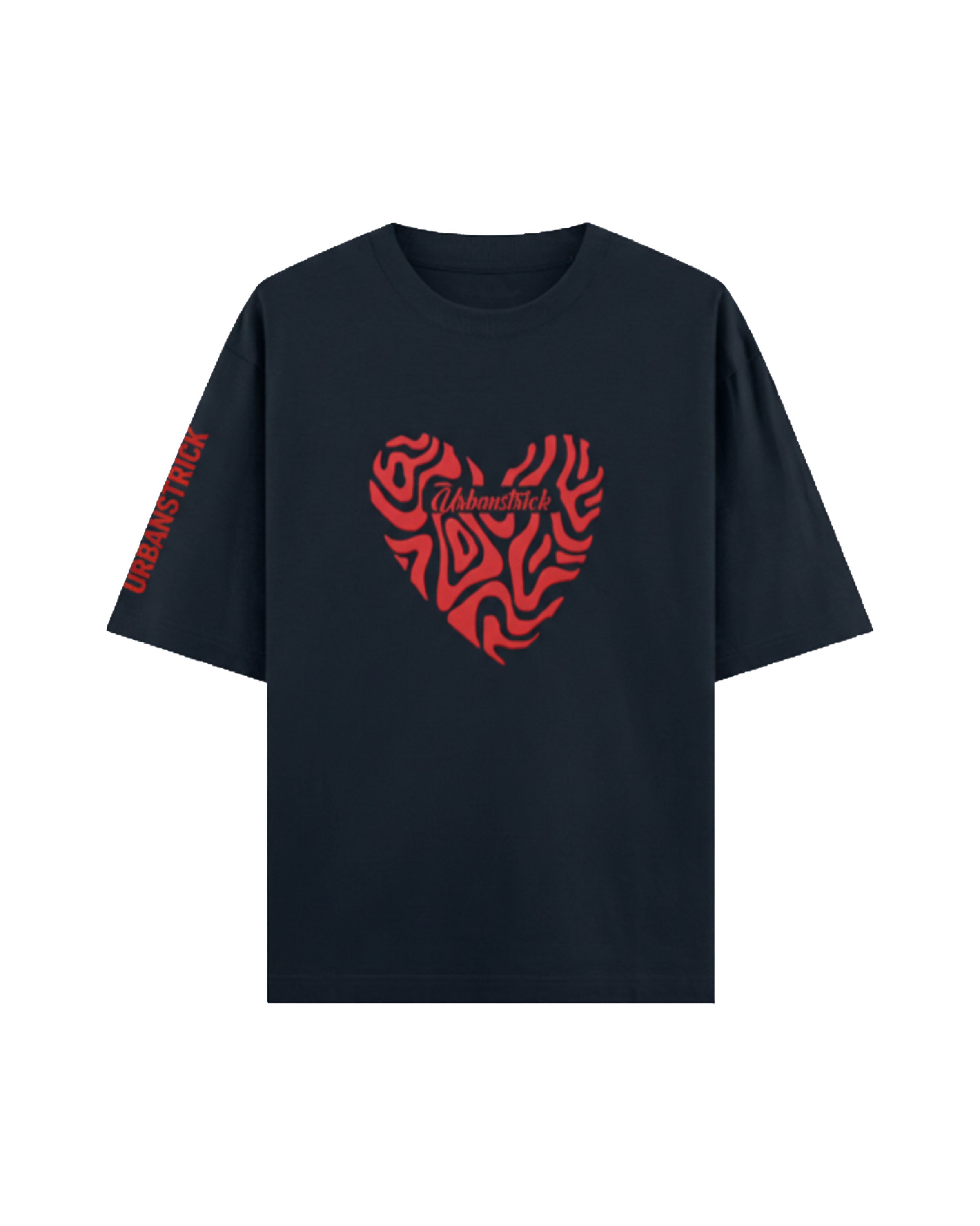 Heart of Urbanstrick Cotton T-Shirt – Premium Oversized Streetwear Graphic Tee for Men & Women