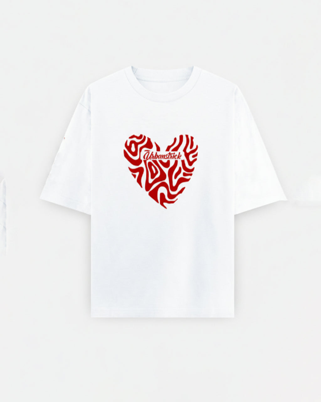 Heart of Urbanstrick Cotton T-Shirt – Premium Oversized Streetwear Graphic Tee for Men & Women
