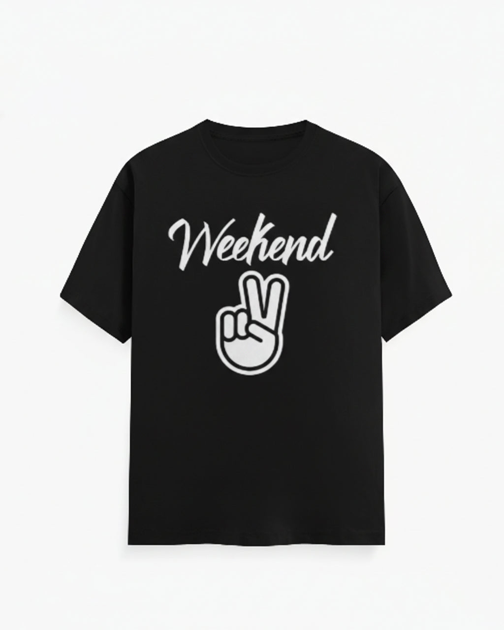 Weekend Cotton T-Shirt – Trendy Oversized Casual Graphic Tee for Men & Women