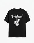 Weekend Cotton T-Shirt – Trendy Oversized Casual Graphic Tee for Men & Women